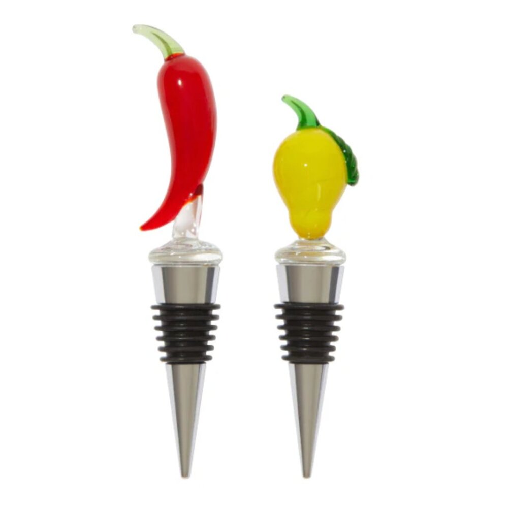 Sandralexandra Limited Edition Bottle Stoppers Set of 2 - Lemon & Chili